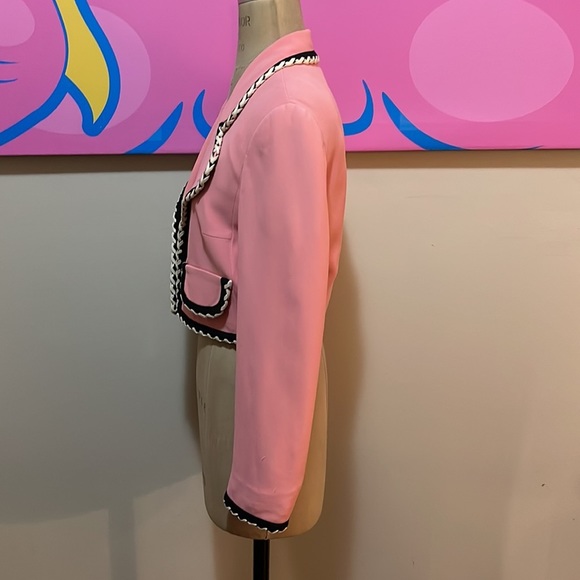 Moschino Cheap Chic Pink Black Crop Jacket - Picture 9 of 15